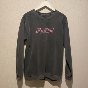 Fine ass Girls Crew neck sweatshirt size‎ small gray pink